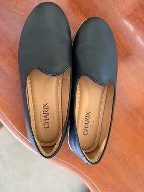 Charix Black Slip-On Women’s Flats